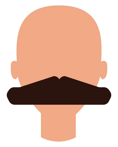 Man Big Mustaches Illustration Vector White Background — Stock Vector