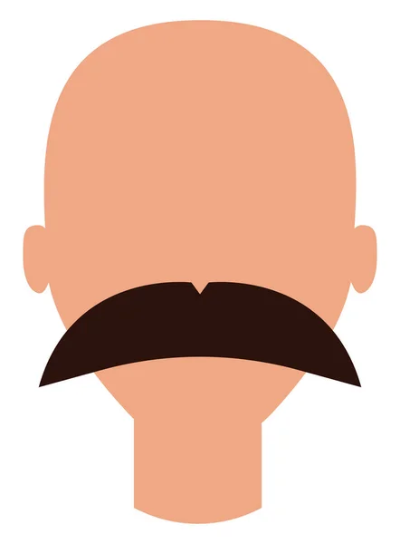 Man Med Mustasch Illustration Vektor Vit Bakgrund — Stock vektor