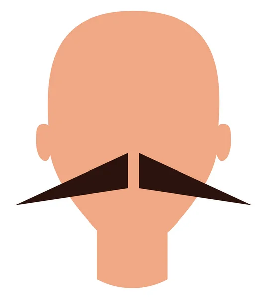 Man Good Mustaches Illustration Vector White Background — Stock Vector