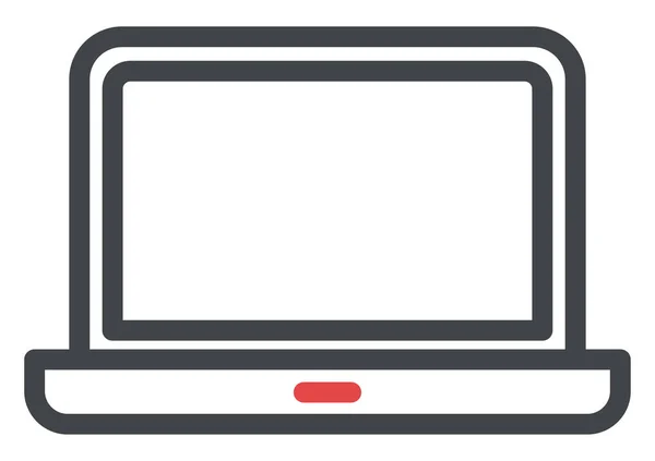 Büro Laptop Illustration Vektor Auf Weißem Hintergrund — Stockvektor