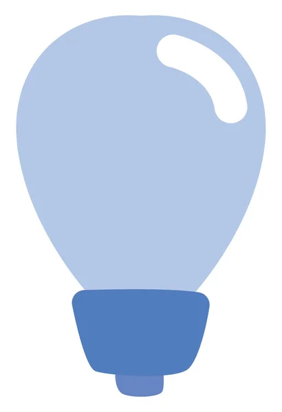 Blauwe Gloeilamp Illustratie Vector Een Witte Achtergrond — Stockvector