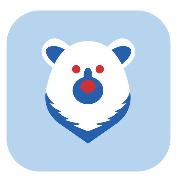 Rosyjski Niedźwiedź Ilustracja Wektor Białym Tle — Wektor stockowy