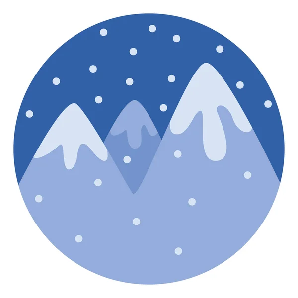 Schnee Auf Dem Berg Illustration Vektor Auf Weißem Hintergrund — Stockvektor