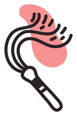 Beyaz arka planda pembe şaplak, illüstrasyon, vektör..