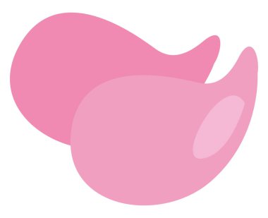 Göz bantları altında pembe, illüstrasyon, vektör, beyaz arkaplan üzerinde.