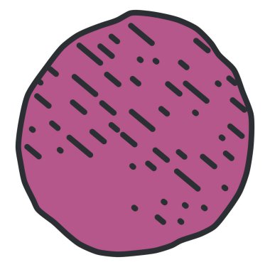 Mor gezegen, illüstrasyon, vektör, beyaz arkaplan.