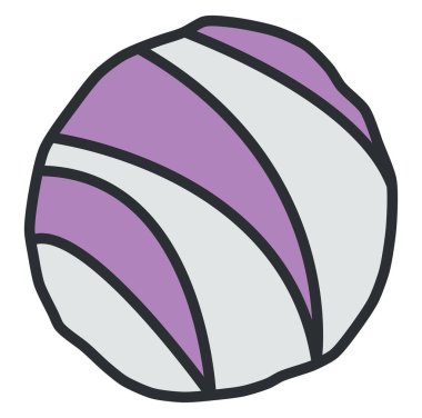 Mor gezegen, illüstrasyon, vektör, beyaz arkaplan.