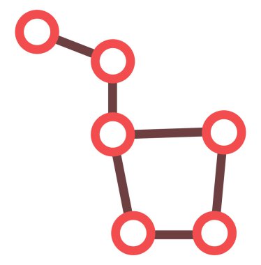 Beyaz arkaplanda yıldız takımyıldızı, illüstrasyon, vektör.