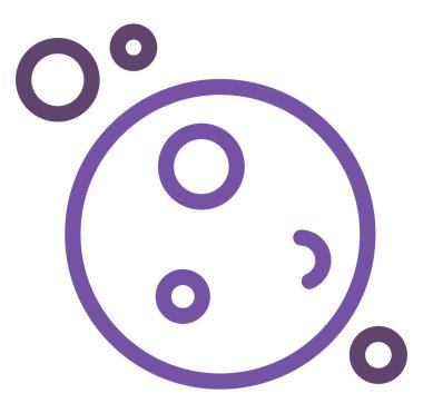 Uzay mor gezegeni, illüstrasyon, vektör, beyaz arkaplanda.