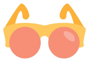 Beyaz arkaplanda yaz gözlüğü, illüstrasyon, vektör..