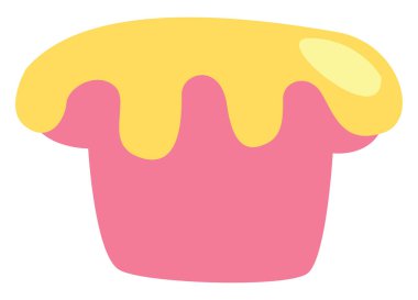 Tatlı kek, illüstrasyon, vektör, beyaz arka planda.