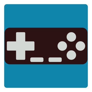Retro oyun joystick, illüstrasyon, vektör, beyaz arka planda.