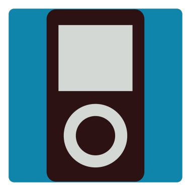 MP3 oynatıcı, illüstrasyon, vektör, beyaz arkaplan üzerinde.