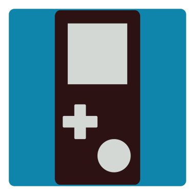 Eski tetris oyunu, illüstrasyon, vektör, beyaz arkaplanda.