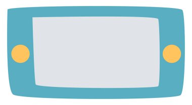 Beyaz arkaplanda mavi nintendo, illüstrasyon, vektör.