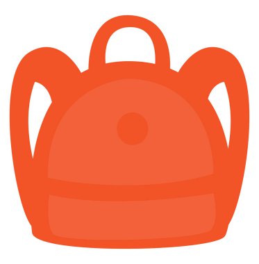 Kırmızı sırt çantası, illüstrasyon, vektör, beyaz arka plan.