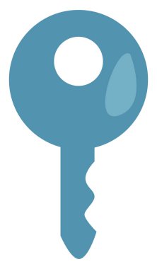 Seyahat anahtarı, illüstrasyon, vektör, beyaz arkaplan üzerinde.