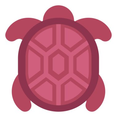 Pembe kaplumbağa, illüstrasyon, vektör, beyaz arka planda..