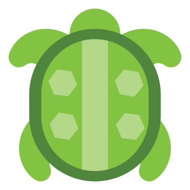 Yeşil kaplumbağa, illüstrasyon, vektör, beyaz arka planda..