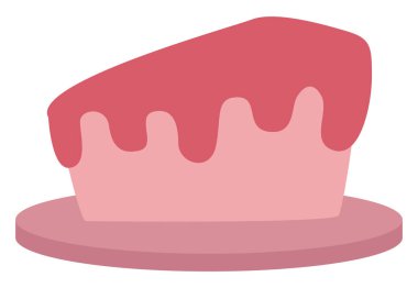 Düğün pastası, illüstrasyon, vektör, beyaz arka planda..