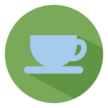 Beyaz arka planda beyaz kahve fincanı, illüstrasyon, vektör..