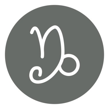 Oğlak burcu burcu, illüstrasyon, vektör, beyaz arka plan.