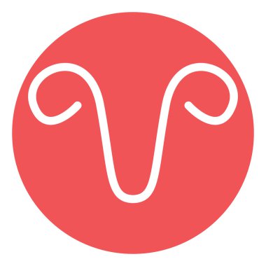 Aries burç işareti, illüstrasyon, vektör, beyaz arkaplanda.