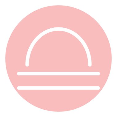 Beyaz arka planda terazi burcu, illüstrasyon, vektör.