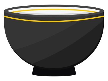 Siyah kase, illüstrasyon, beyaz arkaplan vektörü.