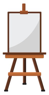 Beyaz arkaplanda çizim tahtası, illüstrasyon, vektör.