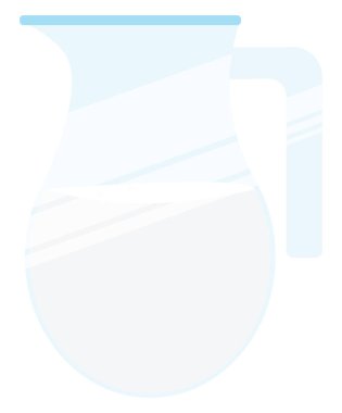 Süt sürahisi, illüstrasyon, beyaz arkaplanda vektör.