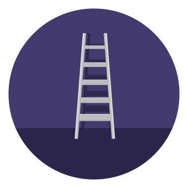 Gümüş merdiven, illüstrasyon, beyaz arkaplanda vektör.