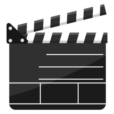 Alkış tahtası, illüstrasyon, beyaz arkaplan üzerindeki vektör.