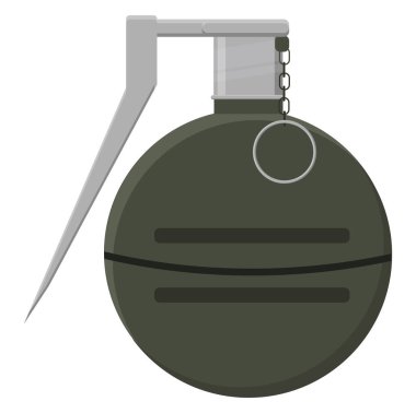 Küçük el bombası, illüstrasyon, beyaz arkaplanda vektör.