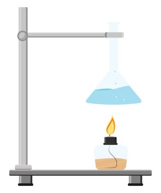 Fizik yakıcı, illüstrasyon, beyaz arkaplan üzerindeki vektör.