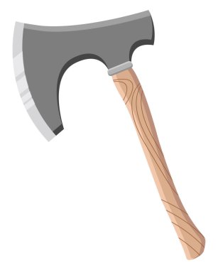 Beyaz arkaplanda küçük balta, illüstrasyon, vektör.