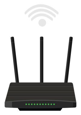 Küçük Wifi yönlendirici, illüstrasyon, beyaz arkaplan üzerindeki vektör.