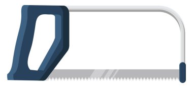 Mavi testere, illüstrasyon, beyaz arkaplan vektörü.