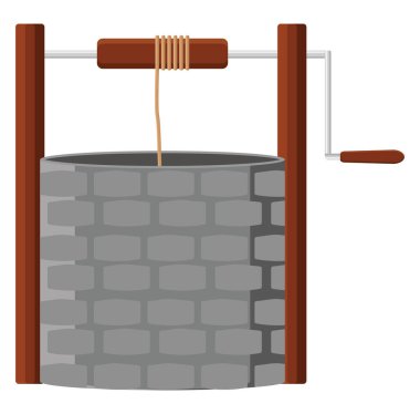 Dilek kuyusu, illüstrasyon, beyaz arkaplan vektörü.