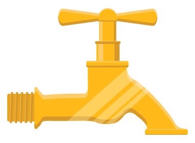 Su musluğu, illüstrasyon, beyaz arkaplan üzerindeki vektör.