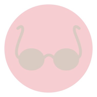 Kahverengi güneş gözlüğü, illüstrasyon, vektör, beyaz arkaplan.