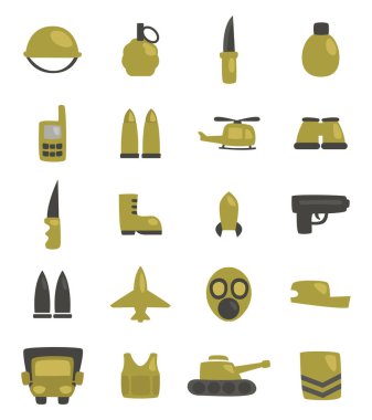 Ordu üniforması gereksinimleri, illüstrasyon, vektör, beyaz arka planda.