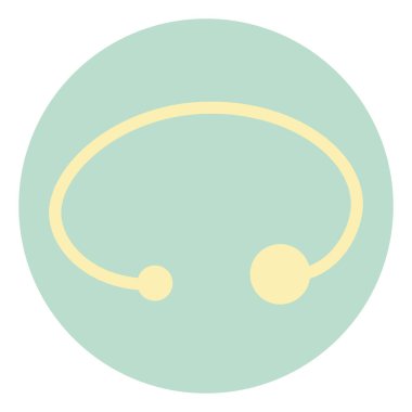 Altın bilezik, illüstrasyon, vektör, beyaz arkaplan.