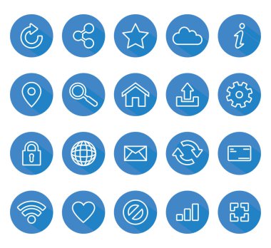 Beyaz arkaplanda internet sörfü, illüstrasyon, vektör.