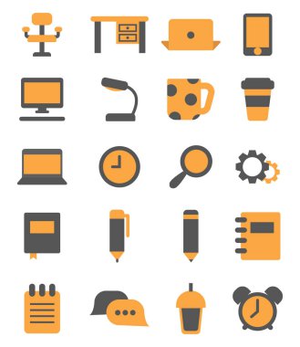 Çalışma günü, illüstrasyon, vektör, beyaz arkaplan üzerinde.