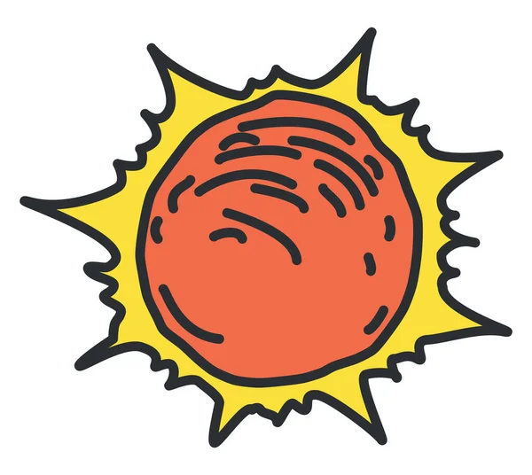 Planet Sonne Illustration Vektor Auf Weißem Hintergrund — Stockvektor