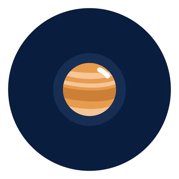 Planet Jupiter Illustration Vector White Background — Stock Vector