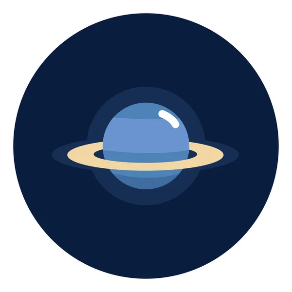 Saturn Planet Illustration Vector White Background — Stock Vector
