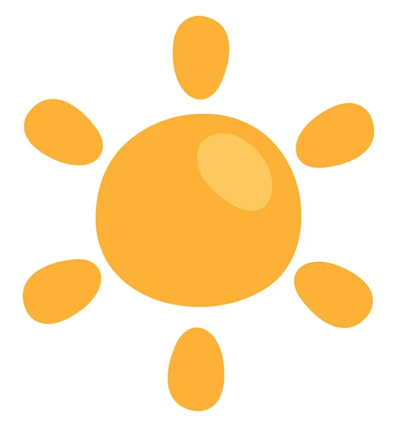 Zomer Zon Illustratie Vector Een Witte Achtergrond — Stockvector