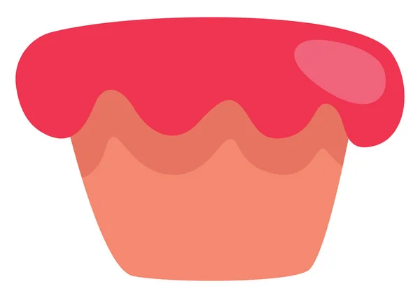 草莓蛋糕 白色背景 — 图库矢量图片